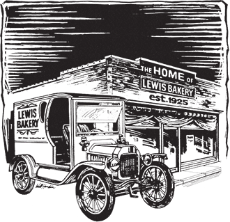 Lewis Bakery truck illustration